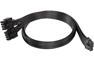 12 VHPWR 600 W PCIe 5.0-kabel – 2 x 8 stift till 16 stift (12 + 4) GPU-nätsladd, 16 AWG ATX 3.0 för RTX 5090/5080/4080/4070 T