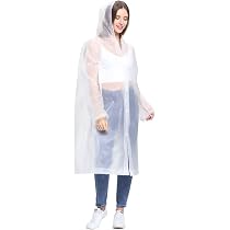 Poncho De Pluie Imperméable Gerhannery - Lot De 2, En EVA épais, Capuche Et Boutons-pression - Taille Unique Pour Homme Et Femme, 52x39 Pouces