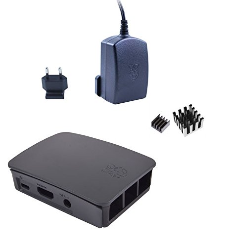Raspberry Pi 3 Model B Starter Kit UK Version (5) Gehäuse / 2,5 A Netzteil / 32GB Speicherkarte Class10 / HDMI Kabel mit Ethernet / DVI Adapter / 2er Set Kühlkörper - 2