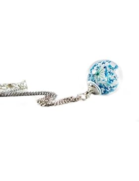 Echte Dillblüten blau in Glaskugel - Blume