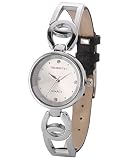EASTPOLE Damen Armbanduhr Analog Quarzuhr Leder Band WAA964