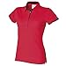 Produktbild Front Row Damen Kontrast Pique Polo Shirt, Stoff, Red/ Navy