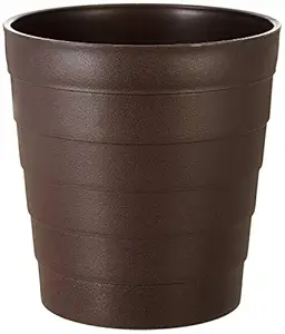 Fourwalls Plastic Planters Indoor Container for Plants and Trees (Brown, 23 cm Tall)