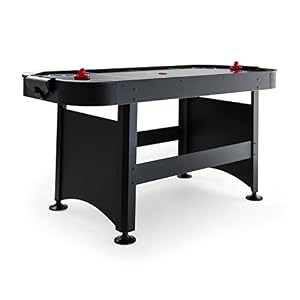 Oneconcept – Artic Thunder Mesa Hockey Aire Negro (7″ 80x90x190 Cm AnchoxAltoxLargo, Air Hockey, Sistema ventilacón silencioso, Contador de Puntos, 2 Discos, 2 empujadores)