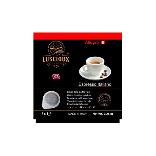 Preisvergleich Produktbild LUSCIOUX Allegro - 100 Kaffeepads ESE 44mm