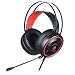 Produktbild Desktop-Gaming-Headset, 50-mm-Stereo-Stereo-Noise Cancelling-Mikrofon mit hohem Eiweiß-Ohrenschützer Tragen Sie Bequeme, professionelle Kopfhörer,Red