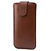 Produktbild PLM "Mut" Braun Samsung Galaxy S4 IV Hülle Tasche Etui Case Ledertasche Pouch - Mit Rausziehlasche, Handarbeit, 100% Passgenau