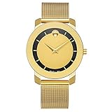 CWYPB Damen Gelegenheits-Business-Uhren, stilvolle Wasserdichte Quarz-Uhren Frauen Edelstahl Mesh Strap Uhren für Weihnachten (3 Farben),Gold
