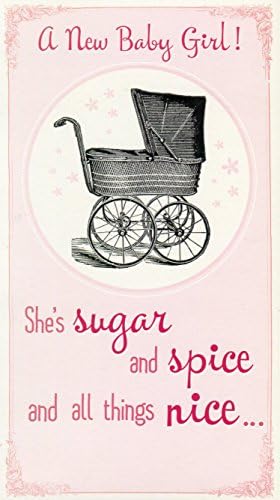 A New baby Girl! She's Sugar And Spice... - Humorous Congratulations Card