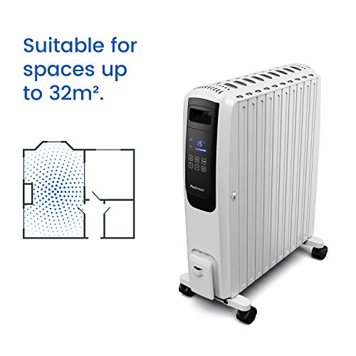Pro Breeze Digital Radiador de Aceite 2500 W, con 10 Elementos