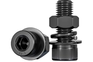 ORANXIN M6 x 50mm 5 Pcs Clase 12,9 Alta resistencia Pernos de cabeza cilíndrica Arandelas Tuercas Conjuntos Hexagonal interno Cabeza de Taza Tornillos Combinados