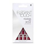 Elegant Touch False Nails - Polished Red Smile 302 - Short Length (24 Nails)