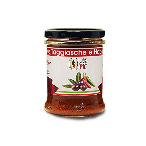 Salsa di Olive Taggiasche & peperoncino Habanero Giallo (180 g) - Mr PIC: il Peperoncino Toscano di alta qualità - Carmazzi: la più ampia linea di prodotti piccanti in Italia