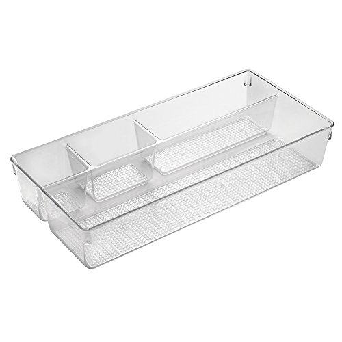 InterDesign 38880EU Clarity Waschtisch-Ablage Unterteilt, durchsichtig