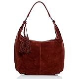 DESIGN MIT PLATZ (49 x 35 x 7 cm)... Schöne Schultertasche oder Hobo-Bag aus weichem Leder - mit jeder Menge Stauraum und Innenfach - die perfekte Begleitung für die City, das Reisen oder unterwegs