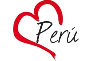 LUPSTY Vinilo Adhesivo para el Coche o la Moto, Sticker Peru corazón Sticker 9x10 cm Pegatina sin Fondo