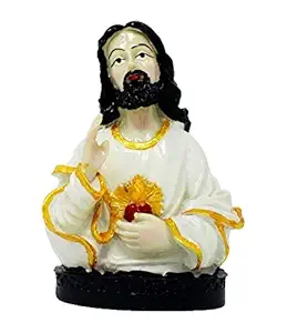 Big Bulk Jesus Christ Mary Statue Figurine Christian Religious, Nativity Set, Ideal Gift for Christmas & Home/Office Decor (Jesus - White - 14 cm)