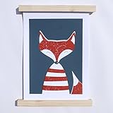 Affiche sérigraphiée - Renard - NOE-PAPER