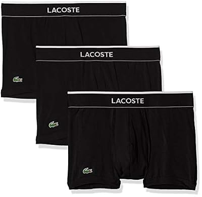 Lacoste RAMC102, Boxer Homme, Noir , X-Small (Taille Fabricant:XS) Lot de 3
