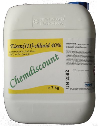 5Liter (7kg) Eisen-III-chlorid 40%ige Lösung Eisenchlorid Eisentrichlorid Ätzmittel versandkostenfrei