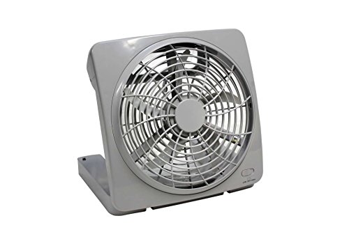 Ventilator tragbar batteriebetrieben klappbar grau 30 cm