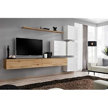 Wohnwand Mit Elektrischem Kamin - Wohn Designes