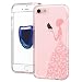 Produktbild HB-int iPhone 7 / iPhone 8 (4.7") Hülle Rose Gold Schmetterling Schutzhülle Transparent Weich Silikon + Hart PC Stoßfest Dünn Handyhülle Full Body Shell TPU Rundum Rahmen Tasche Beschützer Haut Protective Etui Bumper Slim Thin Backcover