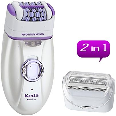 XINCARE 2 in 1 Rechargeable Women Epilator Electric Depilation Remover Hair Removal Lady Shaving For Bikini Line Face Leg Body Trimmer Shaver - Purple