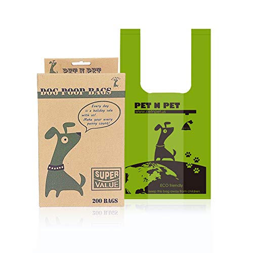 Pet n mascota 1000,600,200 cuenta Tie sin aroma mango perro bolsas de residuos Poop Bolsas Bolsas de caca