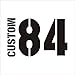 isee360 Custom 84 E2 Customized Royal Enfield Sticker_ Black Matte- Standard Size For Sides Tank,Battery Cover Helmets RS.90.00
