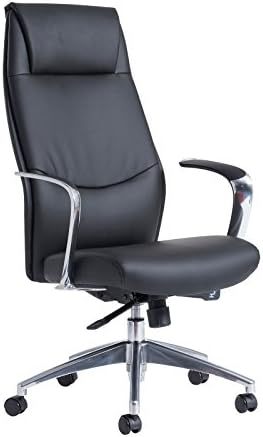 Limoges high Back Executive Chair - Black Leather Faced