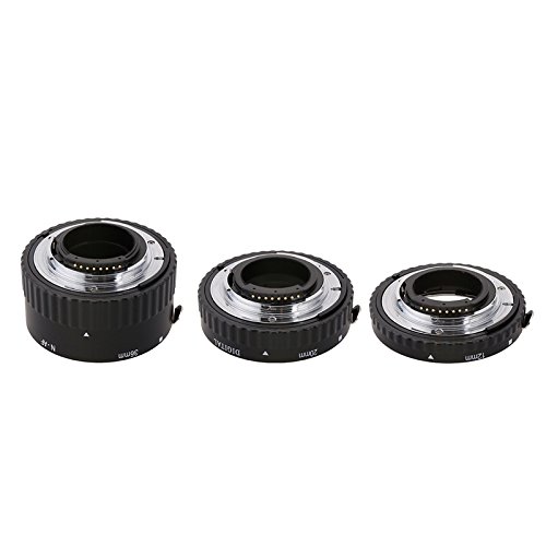 EACHSHOT Metal Auto Focus AF Macro Extension Tube Set for Nikon D750 D810 D7100 D5300 D5200 D3200 D800 D800E D5100 D7000 D3100 D300S D5000 D700 D300  etc 