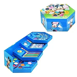 Cubiq Color Art Set Colors Box Color Pencil,Crayons, Water Color, Sketch Pens Set of 46 Pieces for Kids (Multicolor)