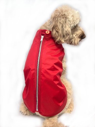 Doggie-Coats-Step-In-Waterproof-Lightweight-Unlined-Dog-Coat-Red