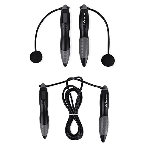 Mocent Springseil, verstellbar Kalorien Zähler Jump Springseile, Alarm Reminder Gewicht Rahmen Profi Springseil mit LCD-Display für Lady,Erwachsene,Kinder - 2