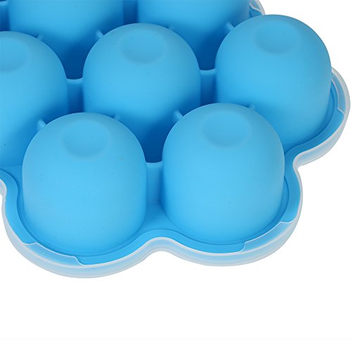 Decdeal Silikon Eiswürfelbox Schokoladen-Formen mit Deckel 10 Stück Eiswürfel - 7