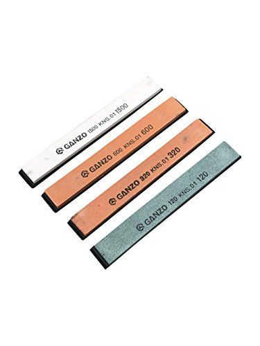 Preisvergleich Produktbild GANZO Schleifstein-Set, Körnung 120 320 600 1500