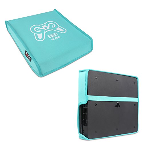 Preisvergleich Produktbild BUBM Staubschutz für Sony PlayStation PS4 Slim Spielkonsole, Grün