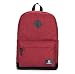 Produktbild SEVENTEEN LONDON - Moderner 'Westminster' Rucksack in rot mit Einer schwarzen Basis aus Fauxwildleder und Einer versteckten RFID Tasche im Schultasche-Stil - perfekt für 15.6-Zoll-Laptops
