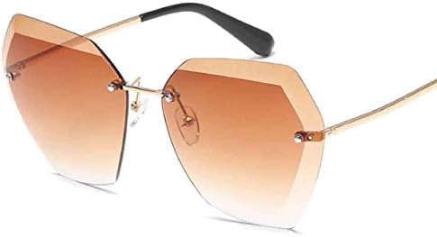 Vintage Rimless Sunglasses Women Gradient Fashion Ladies Sun Glasses,5-OneSize