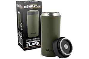 HUNTING AND MILITARY STORE GREEN Ammo Pouch Flask Cup Insulated Army Drinking Mug Camping Military