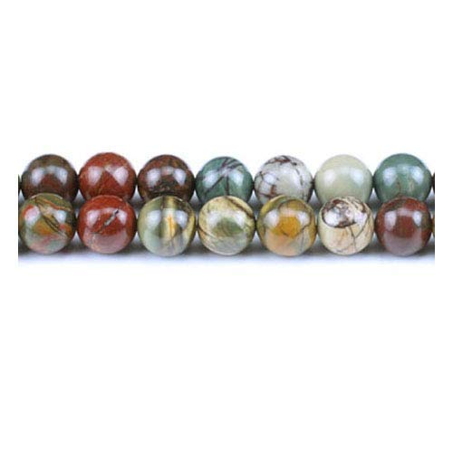 Filo 45+ Misto Diaspro Picasso 8mm Tondo Perline GS1467-2 (Charming Beads)