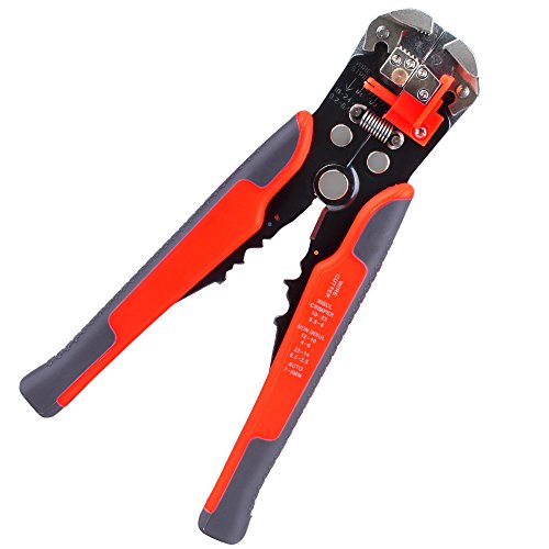 Kuman Industrial Tools 8-Inch Self-Adjusting Automatic Wire and Cable Stripper Cutters Crimper Stranded Wire Cutting for Industry P8100 - 8