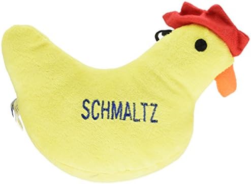 Copa Judaica Chewish Treat 8 by 3.5 by 6-Inch Schmaltz Chicken Squeak Plush Dog Toy, Large