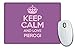 Produktbild Violett Keep Calm und Love piroggen Mauspad Farbe 2802