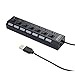 Produktbild USB 2.0 Powered 7-Port Hub with Switches, Black