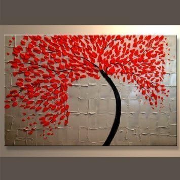 Santin Art - Modern Abstract Ready to Hang Stretched Canvas Oil Painting by Santin Art