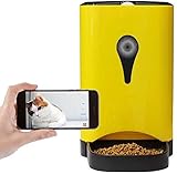 Automatique WiFi pat Feeder Smart Camera - grande capacité App 4L de contrôle du distributeur alimentaire avec connexion Wi-Fi, chargeur caméra HD for la vidéo et de la Communication Audio (Couleur: N