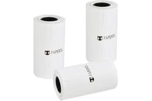 DD Thermal Paper Roll for Mini Printer, 57 x 30mm Sticker Paper for Paperang P1/P1S/P2 Portable Bluetooth Pocket Photo Printer(White/Self-Adhesive / 3 Rolls)