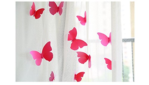 Butterme 12pcs Schöne 3D-Schmetterling Wandaufkleber Removable DIY Dekorationen Kunst-Dekor-Crafts-Wand-Aufkleber - 3